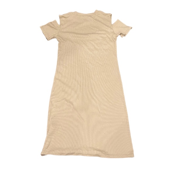 Seven sisters khaki colored cold shoulder bodycon dress - Picture 2 of 6